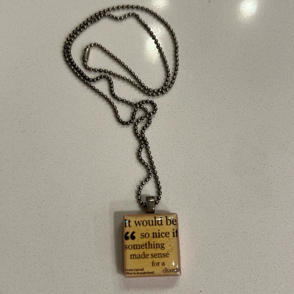 Scrabble Tile Pendant Necklace
